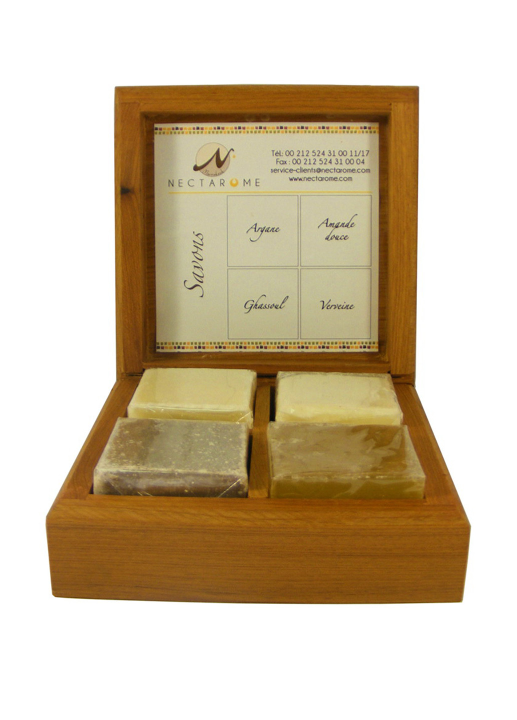 Подарочный набор "Шкатулка из Туи" с глицериновым мылом, 4 шт Nectarome (19746488)