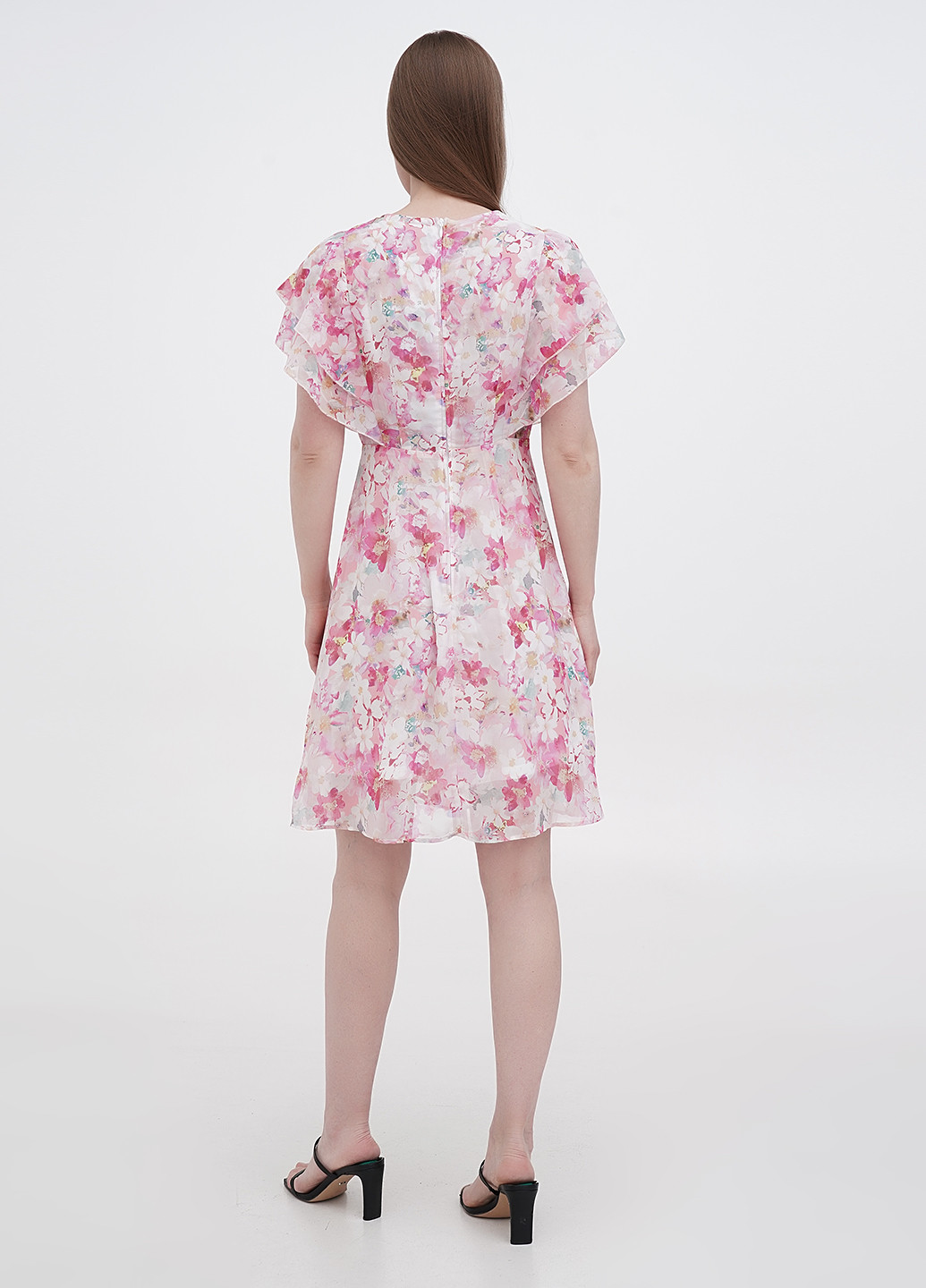Розовое кэжуал платье Orsay с цветочным принтом