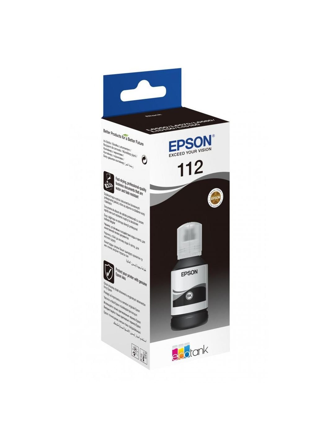 Контейнер с чернилами (C13T06C14A) Epson 112 ecotank pigment black ink (247485586)