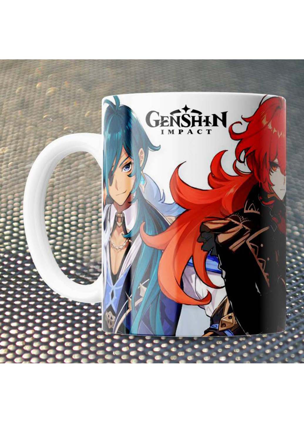 Чашка Fan Girl Кейя и Дилюк Геншин Импакт - Genshin Impact 330 мл (254914628)