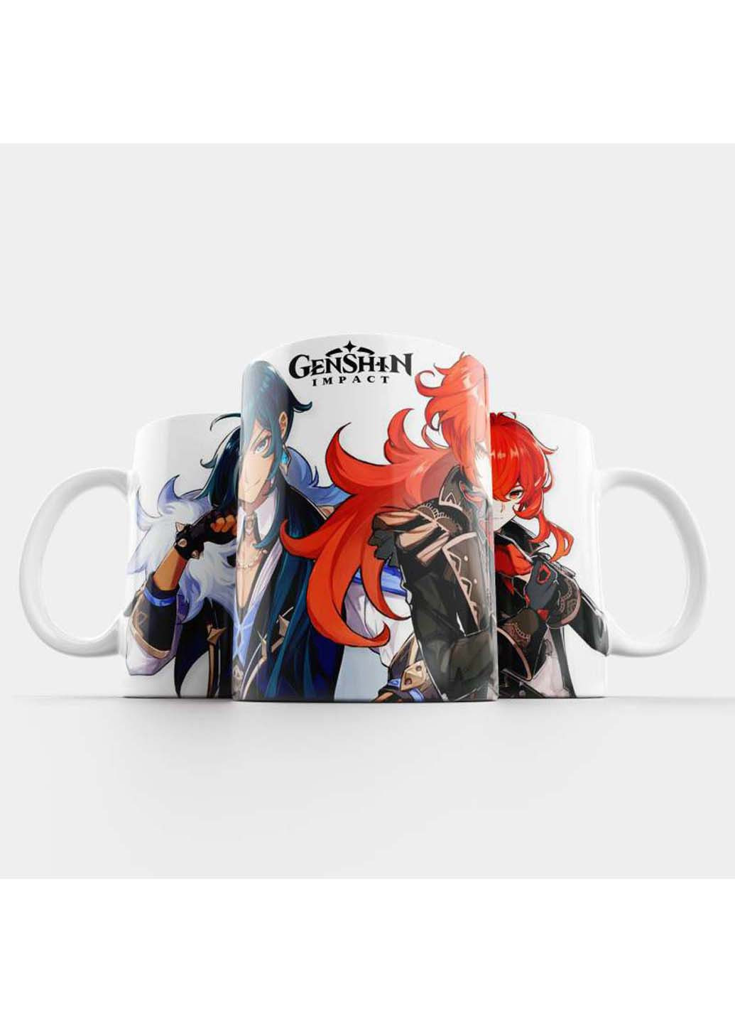 Чашка Fan Girl Кейя и Дилюк Геншин Импакт - Genshin Impact 330 мл (254914628)