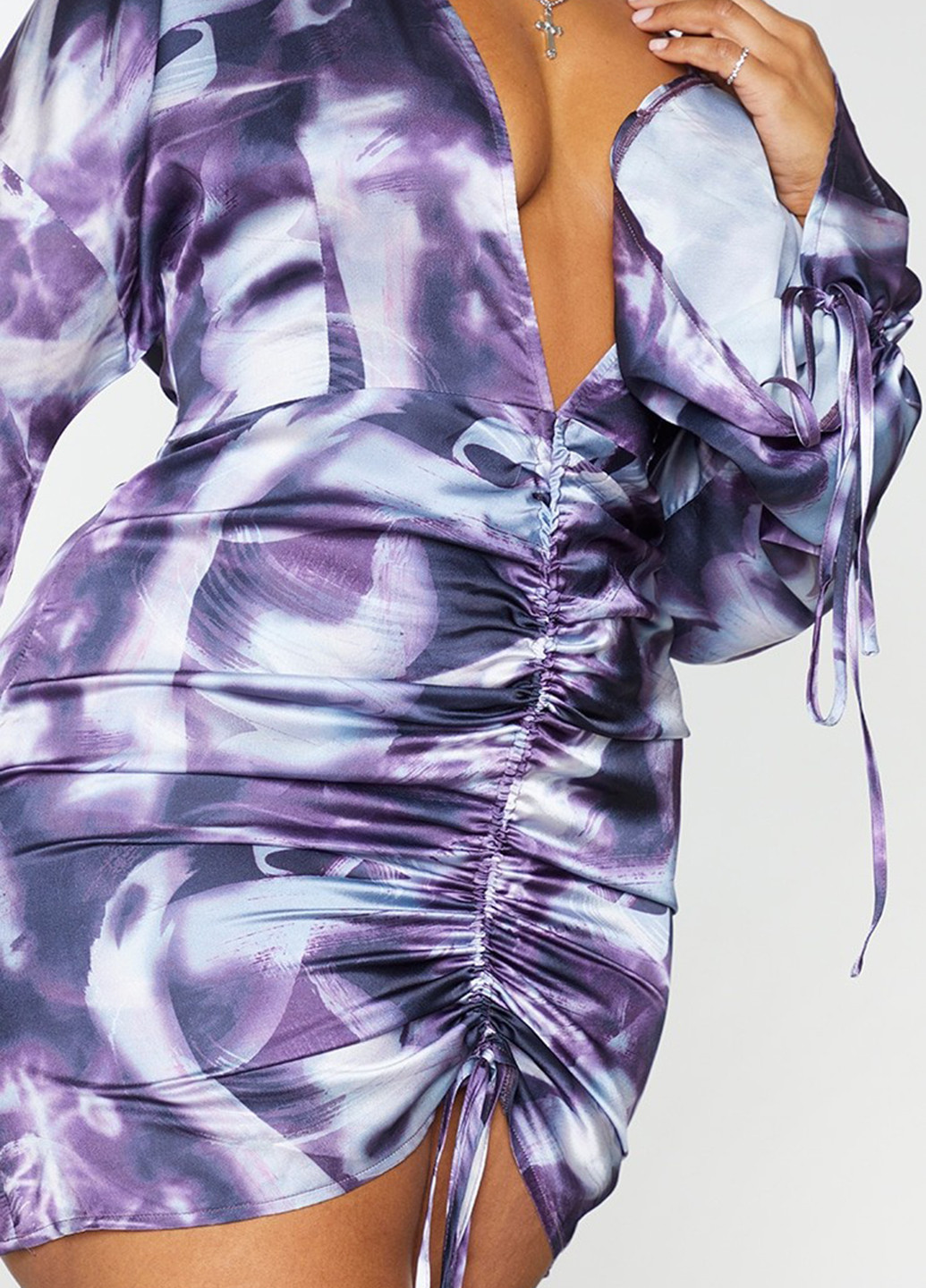 Фиолетовое кэжуал платье PrettyLittleThing тай-дай