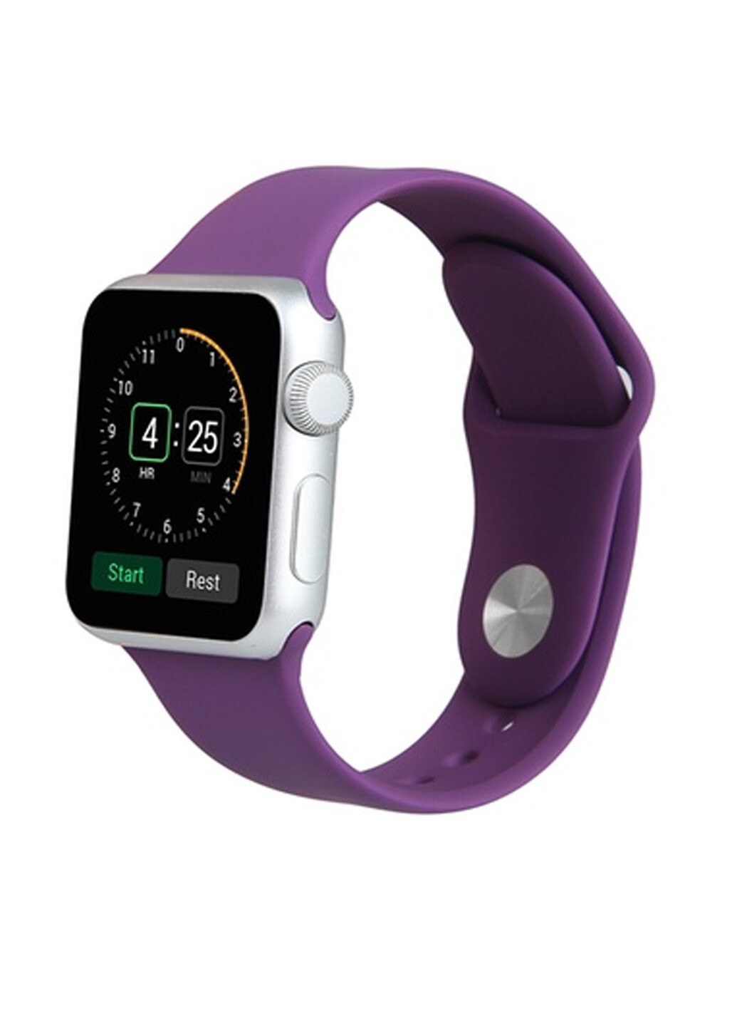 Ремешок Sport Band для Apple Watch 42/44mm силиконовый фиолетовый спортивный size(s) Series 5 4 3 2 1 Purple ARM (222374835)