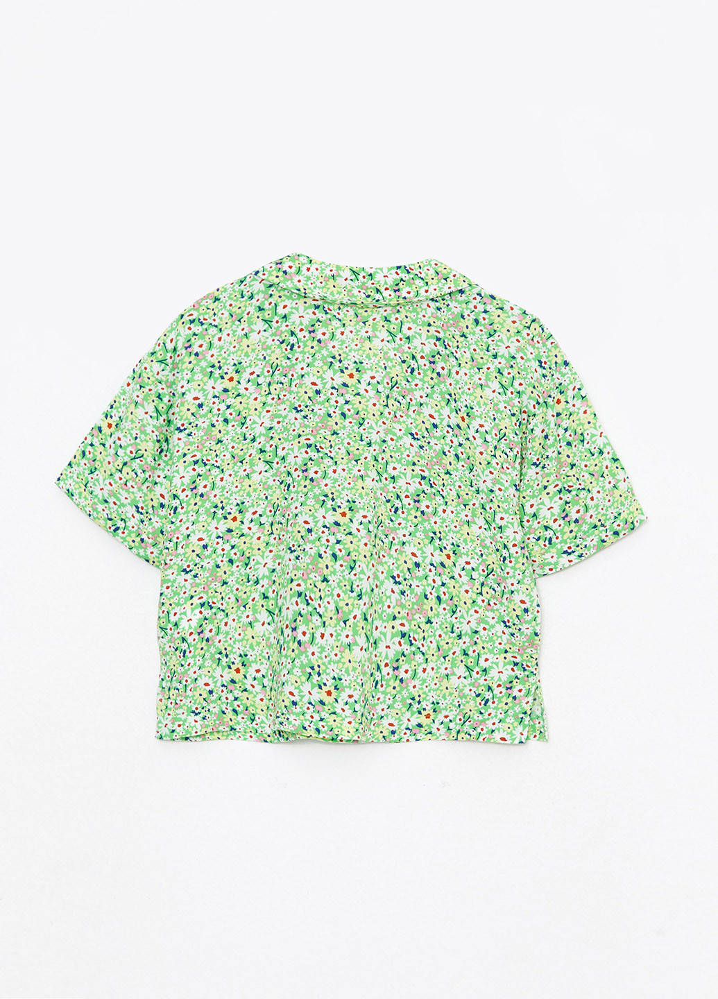 Светло-зеленая кэжуал рубашка с цветами LC Waikiki
