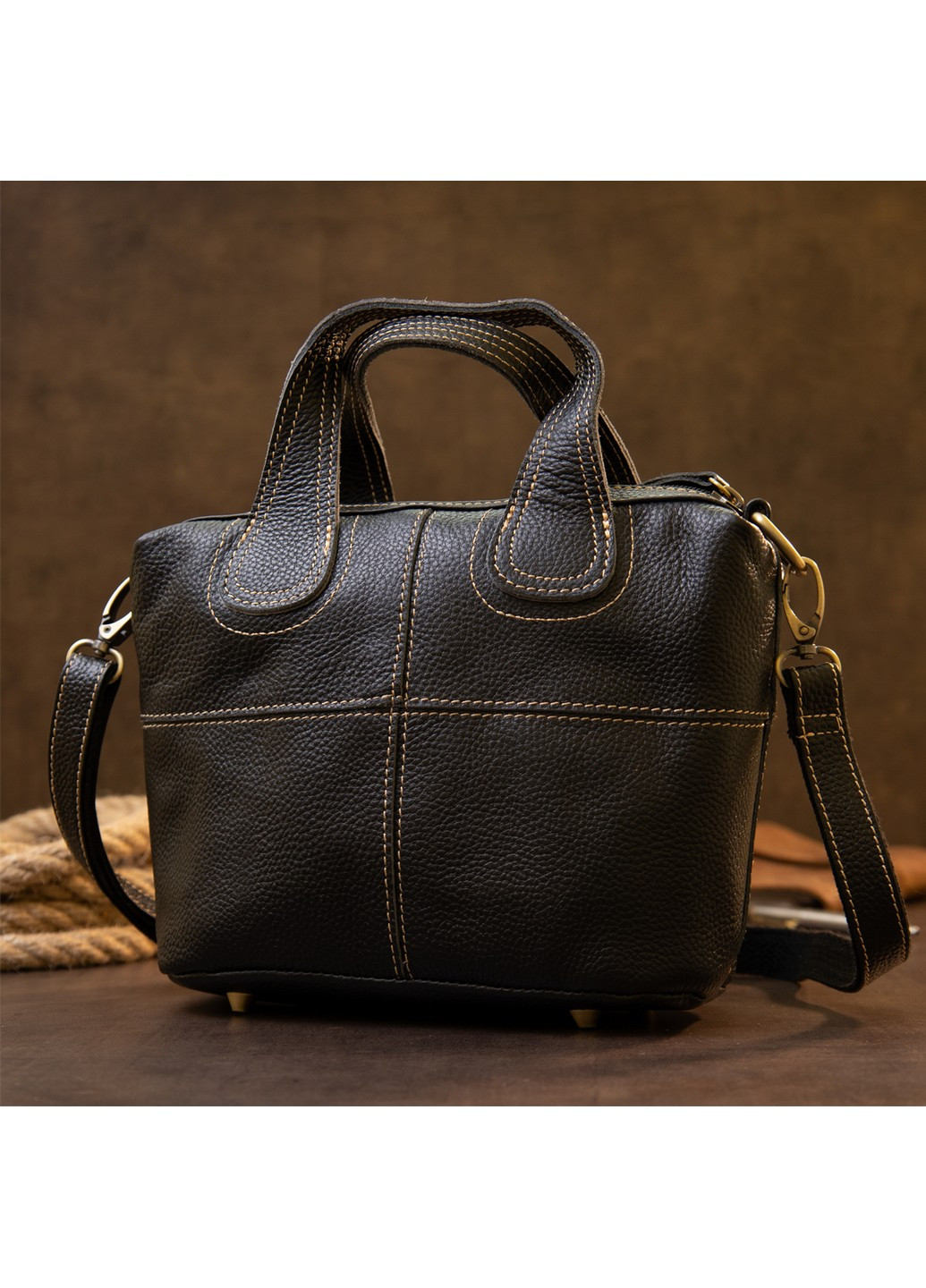 Кожаная сумка на молнии Vintage (241228120)