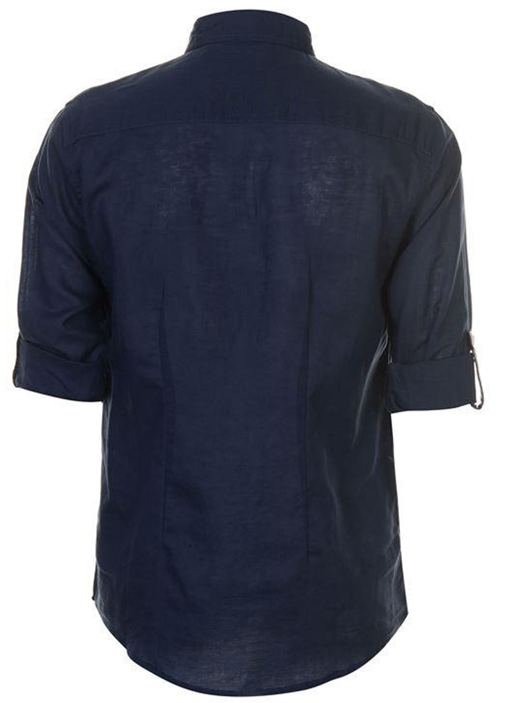 Темно-синяя кэжуал рубашка с рисунком Pierre Cardin с коротким рукавом
