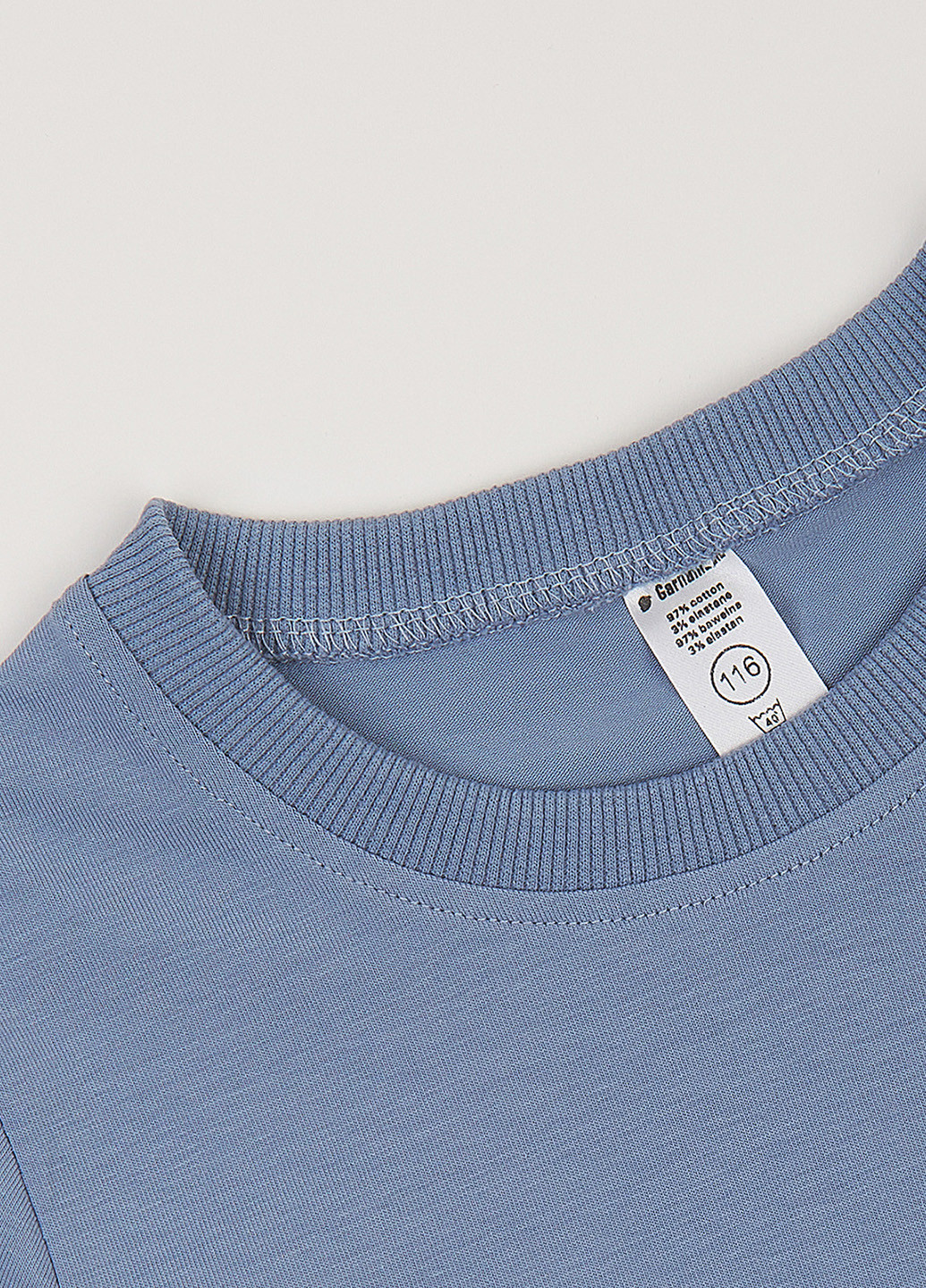 Серо-синяя летняя футболка Garnamama