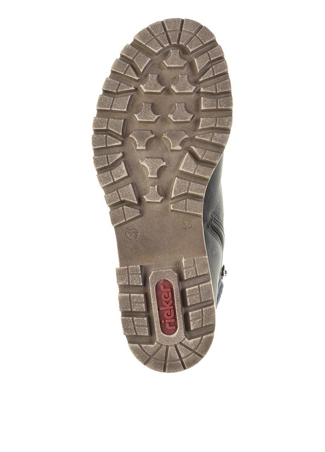 Зимние черевики тимберленды Rieker со шнуровкой, с логотипом, с тиснением из искусственной кожи