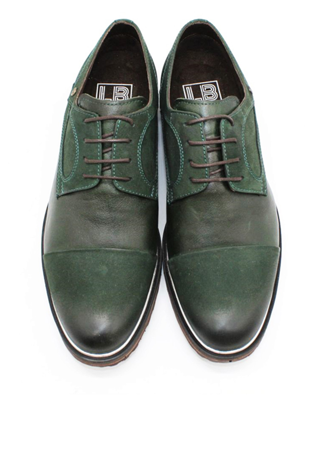 Зеленые кэжуал туфли Luciano Bellini на шнурках