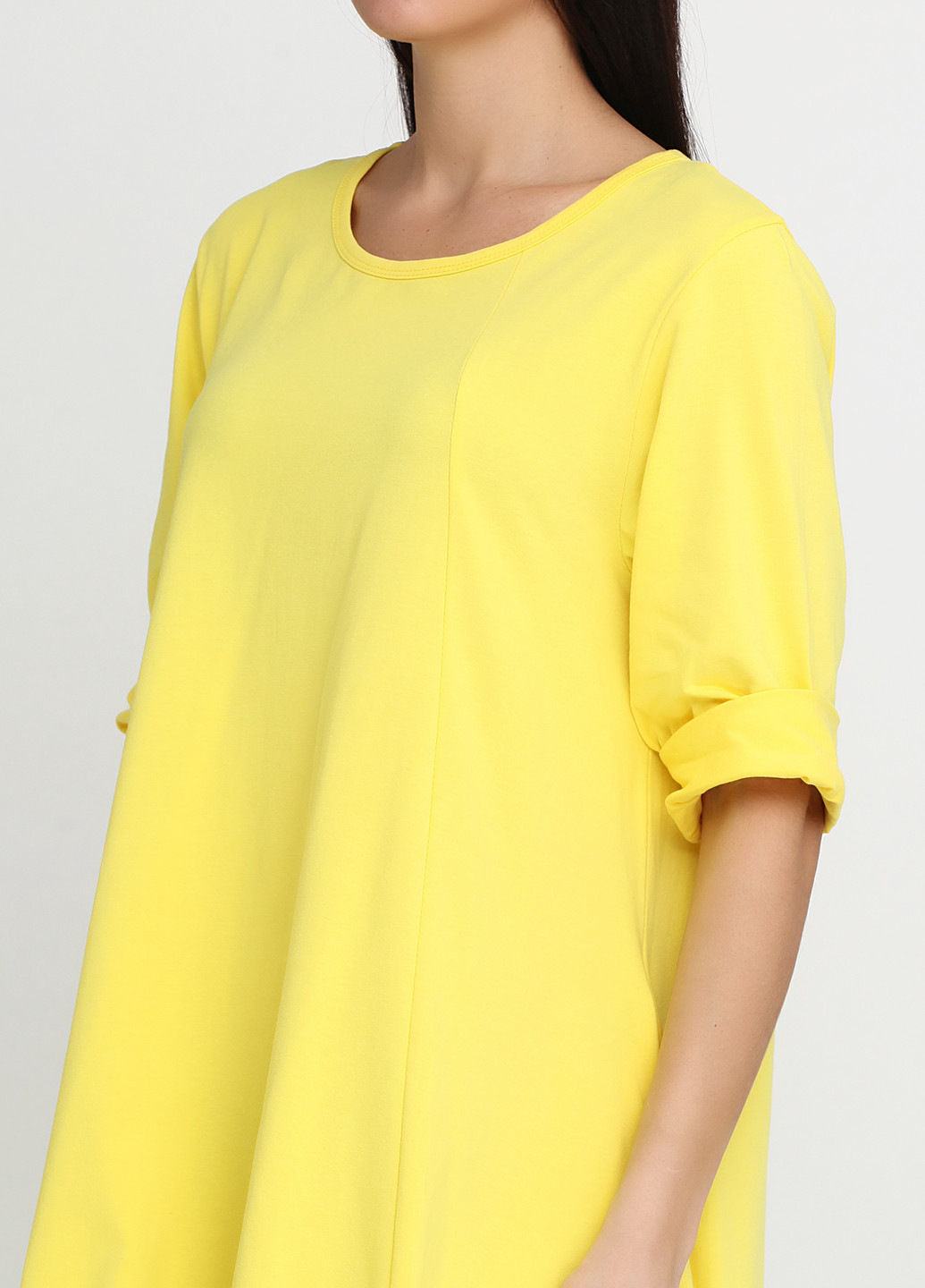 Желтое кэжуал платье Moda in Italy однотонное