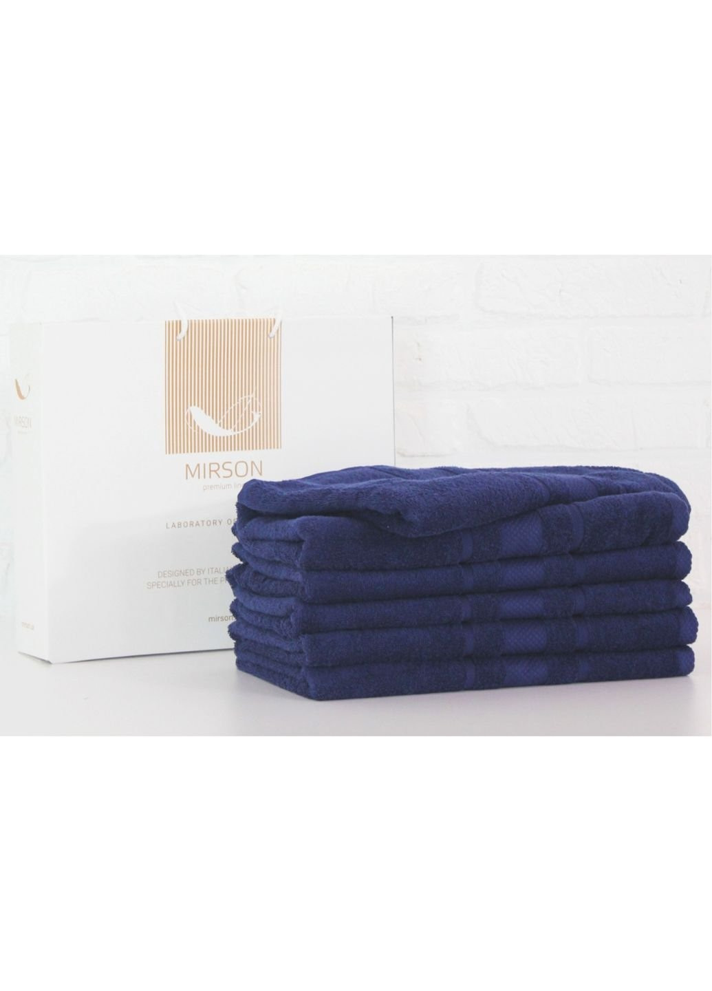 Mirson полотенце набор банных №5076 elite softness kingblue 50х90 6 шт (2200003524000) синий производство - Украина