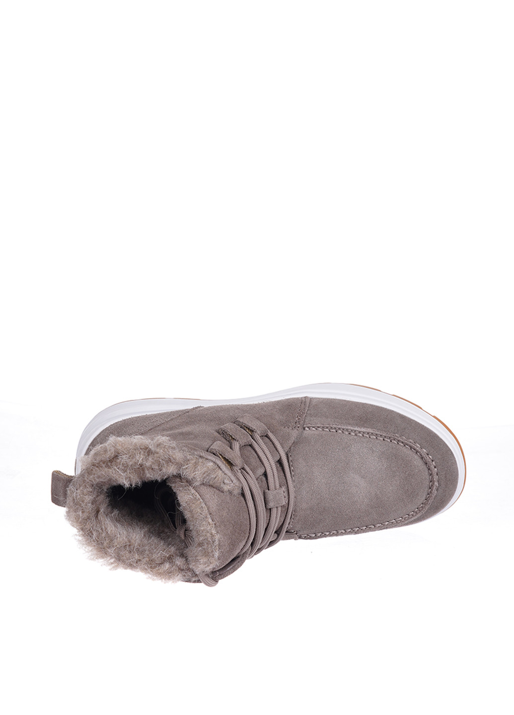 Зимние ботинки Prima d'Arte с белой подошвой из натуральной замши