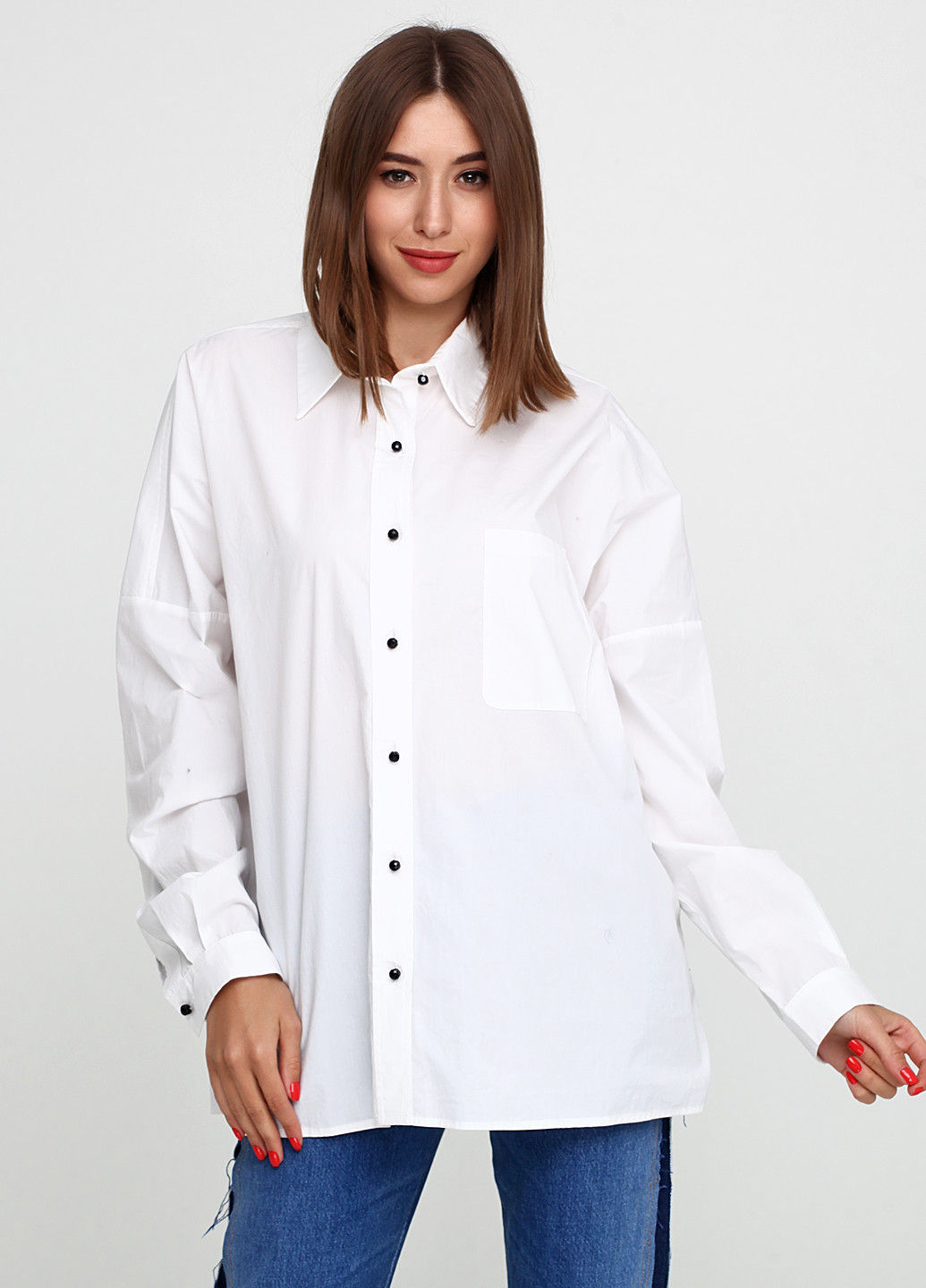 Белая кэжуал рубашка однотонная Pinko