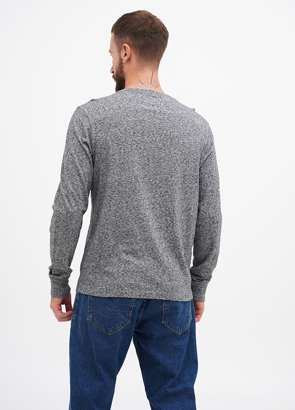 Серый демисезонный кэжуал лонгслив J.Crew меланж