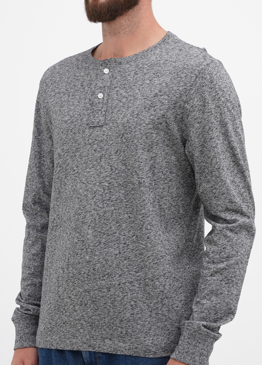 Серый демисезонный кэжуал лонгслив J.Crew меланж