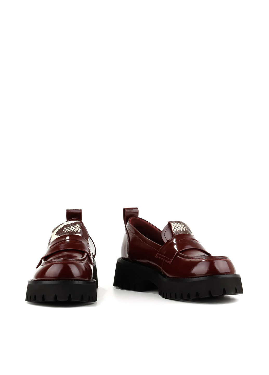 Le'BERDES Туфли лоферы бордовый з натуральная кожа, украина — демисезон (361019754)