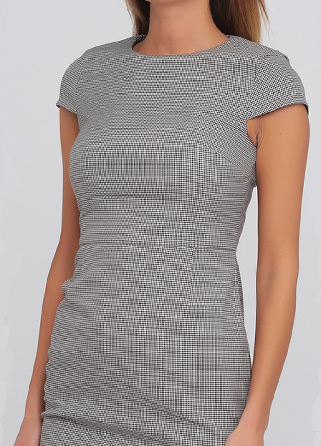 Серое кэжуал платье футляр H&M однотонное