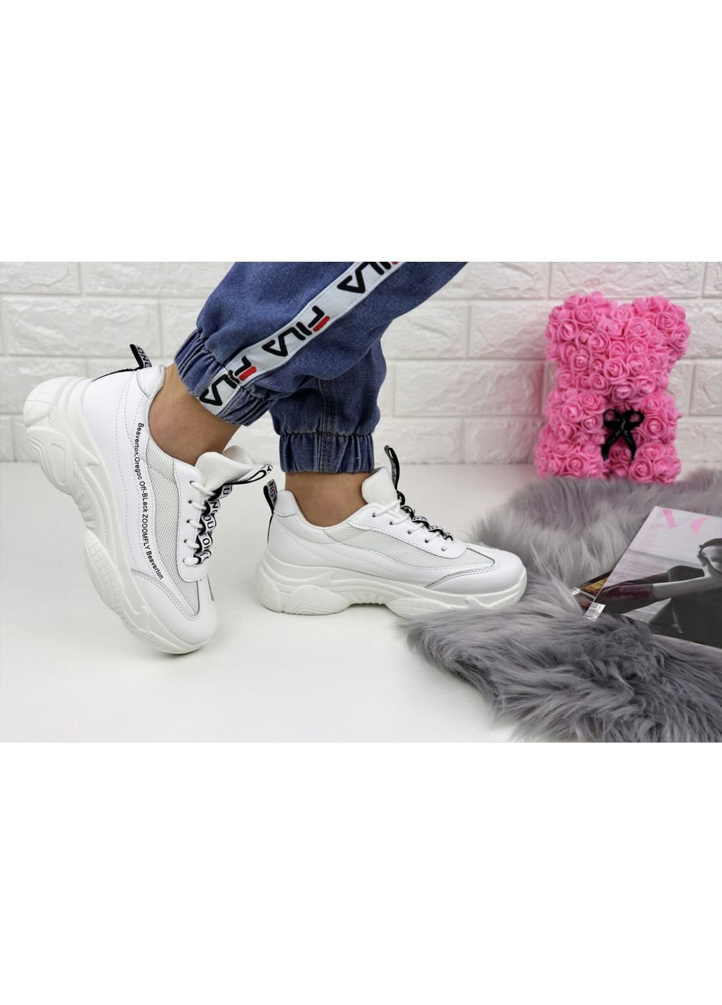 Белые демисезонные женские кроссовки tinoa 1151 36 23 см белый Fashion