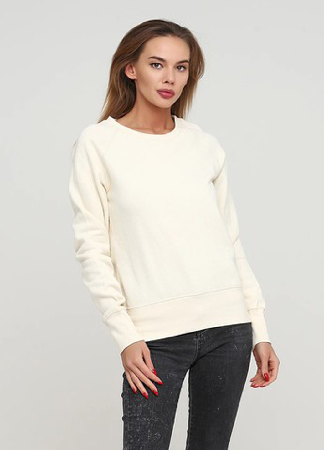 Айворі світшот Blue 84 однотонний без декору (361959967)