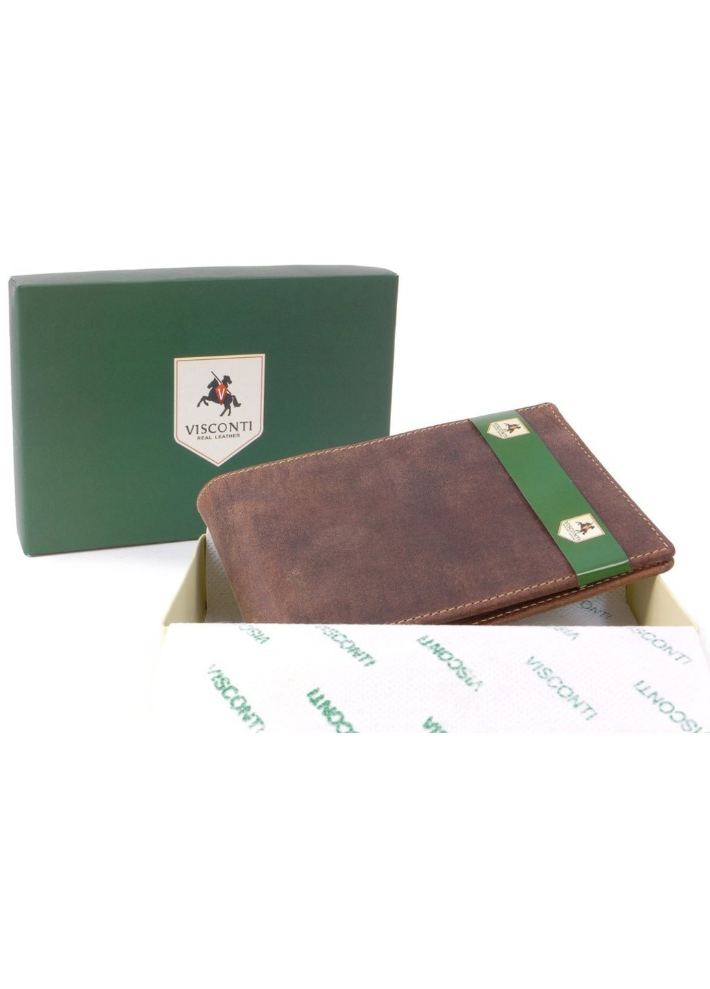 Чоловічий шкіряний гаманець 726 - Jet oil tan (RFID) Visconti (254314147)