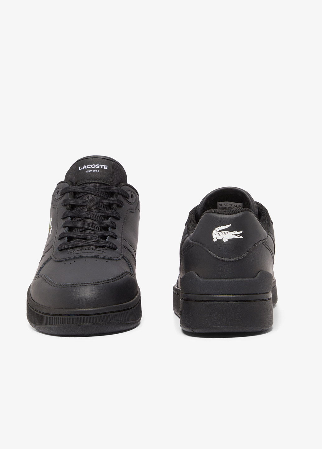 Черные демисезонные кроссовки Lacoste T-Clip Set