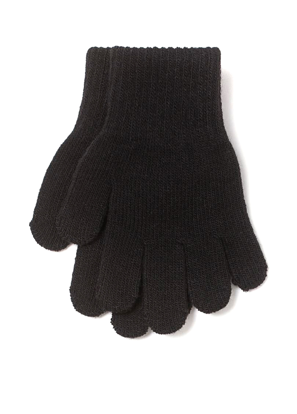 Перчатки H&M однотонные чёрные кэжуалы акрил