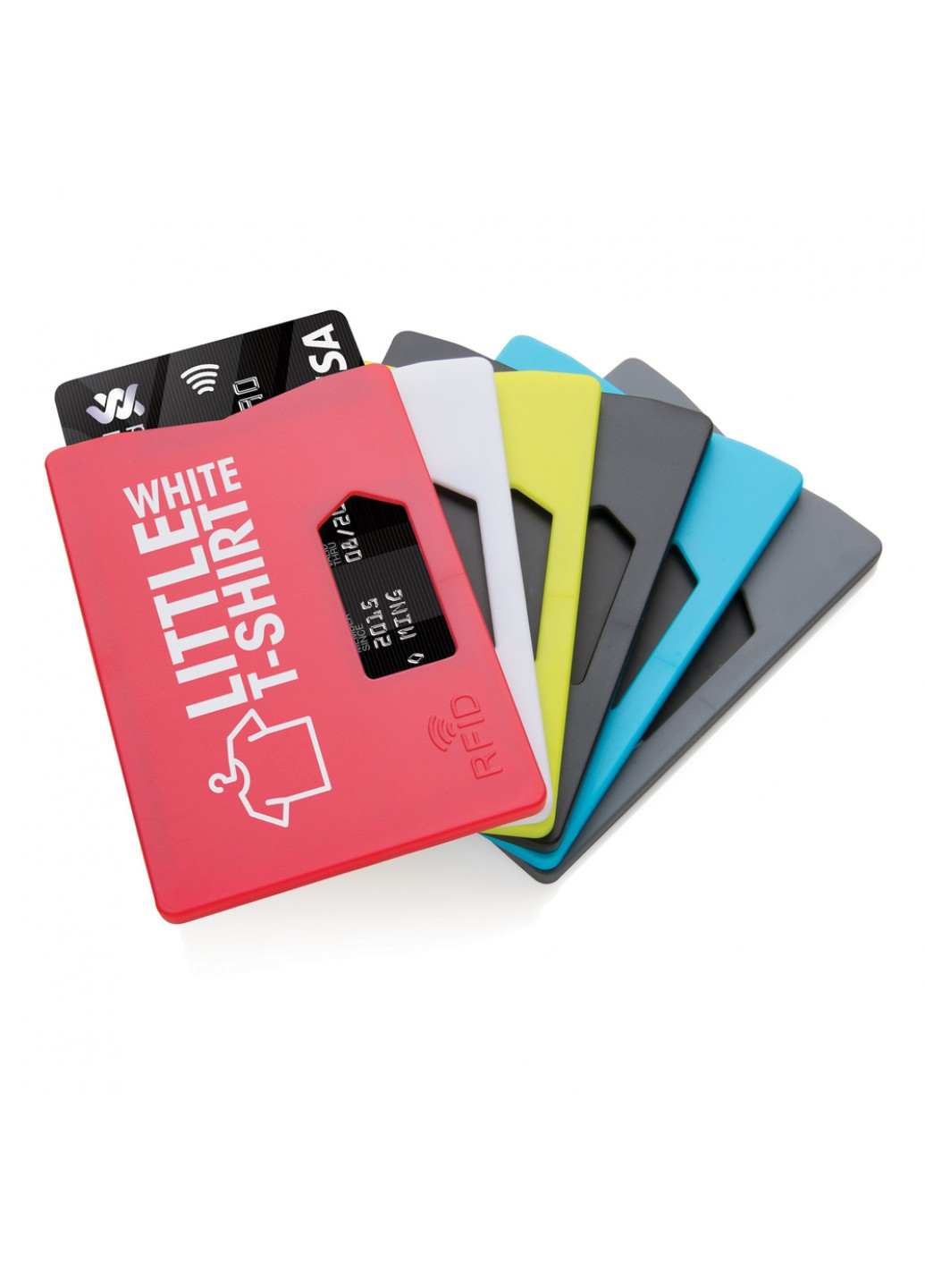 Кардхолдер для кредитної картки із захистом від сканування; білий Loooqs однотонний білий кежуал