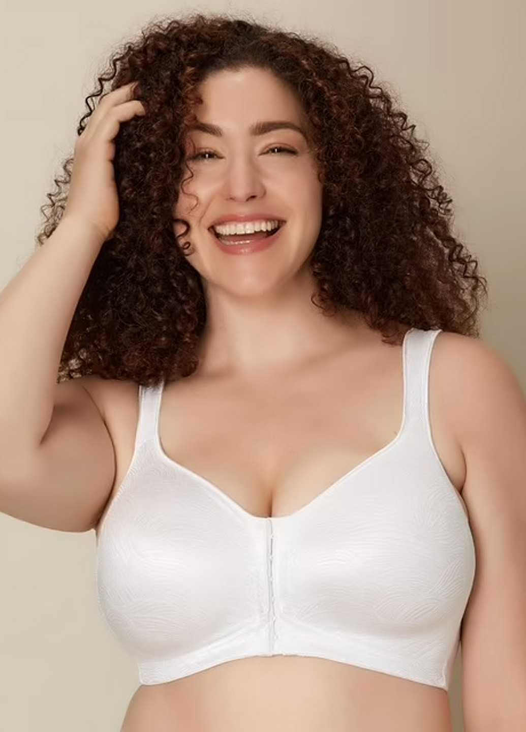 Белый минимайзер бюстгальтер Playtex без косточек спандекс, нейлон