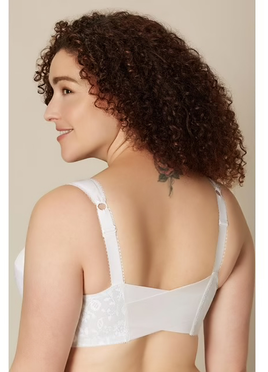 Белый минимайзер бюстгальтер Playtex без косточек спандекс, нейлон