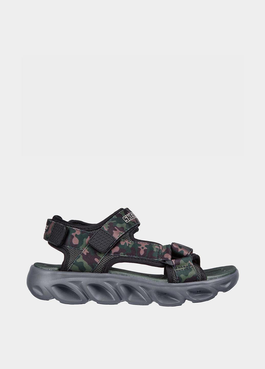 Хаки спортивные, кэжуал сандалии Skechers на липучке