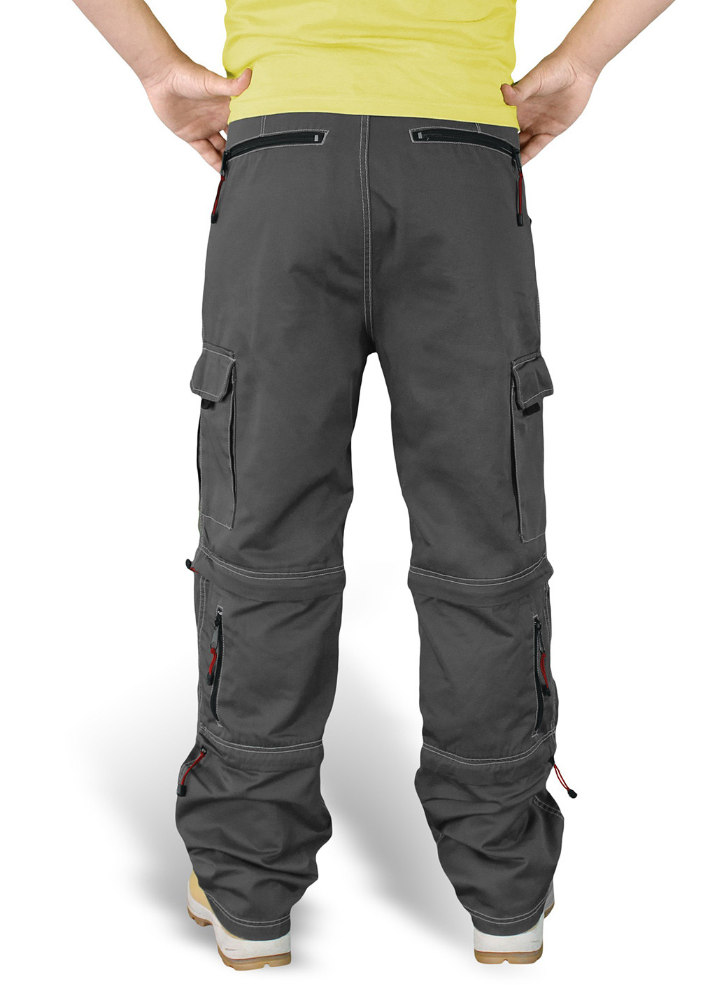 Грифельно-серые кэжуал демисезонные прямые брюки Surplus