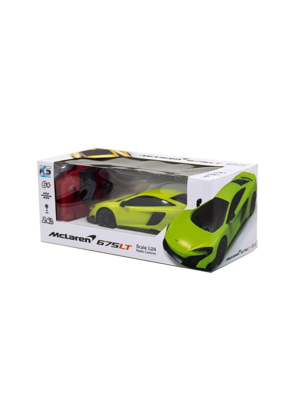 Радиоуправляемая игрушка Mclaren 675LT (1:24, 2.4Ghz, зеленый) (124GMGR) KS Drive (254068690)