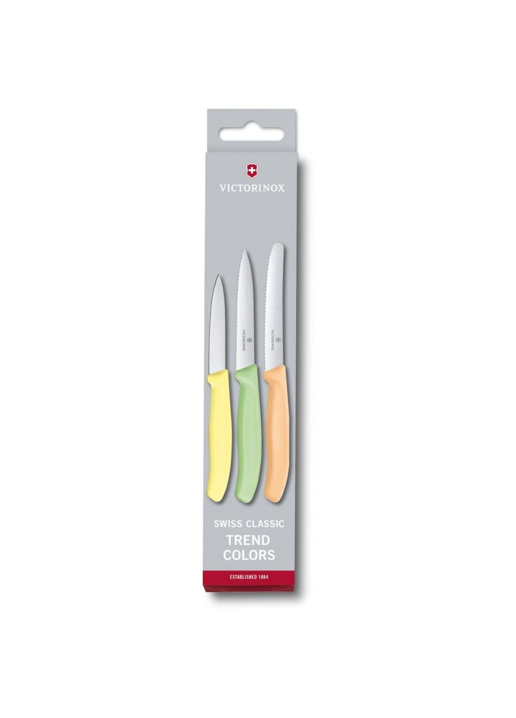Набор ножей SwissClassic Paring Set 3 шт Light Yellow, Green, Orange (6.7116.34L2) Victorinox комбинированные,