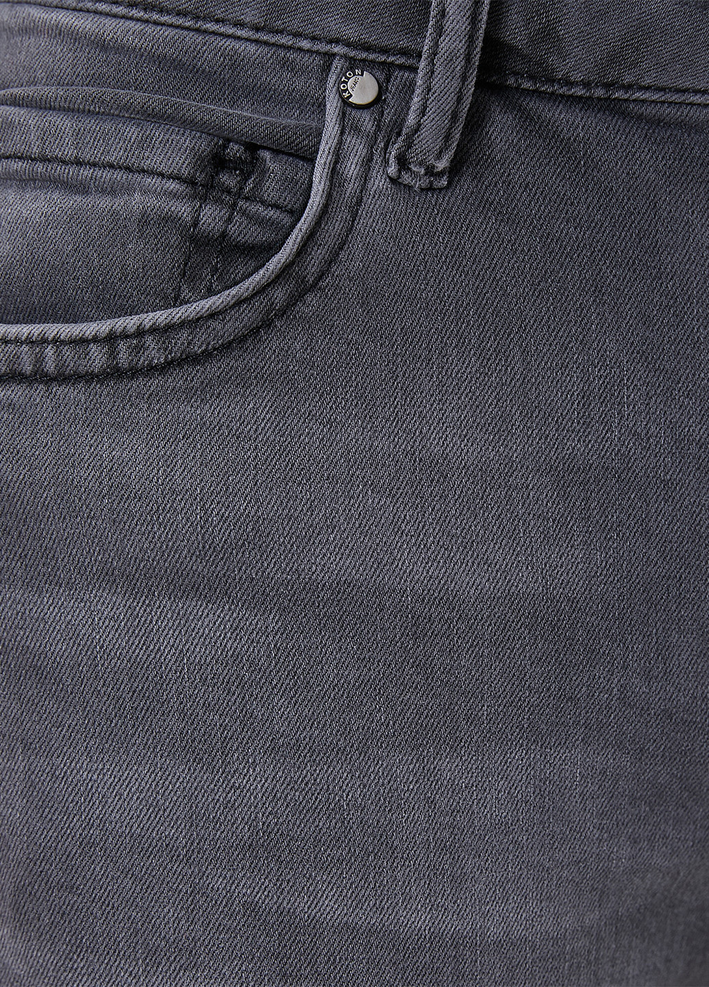 Шорты KOTON однотонные графитовые джинсовые хлопок