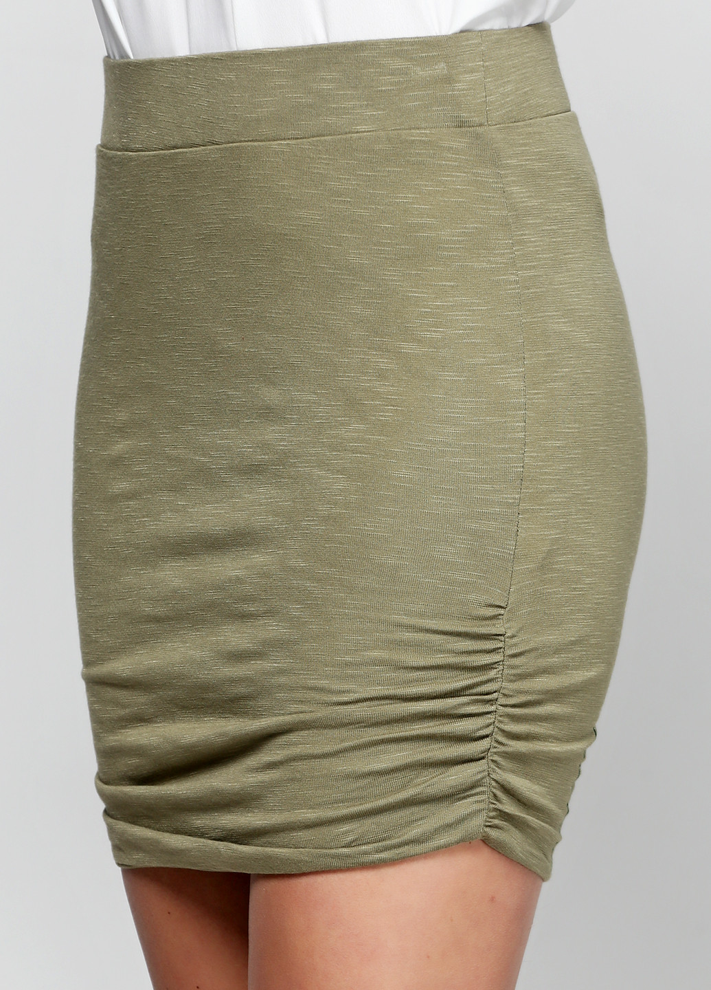 Оливковая кэжуал меланж юбка Vila мини