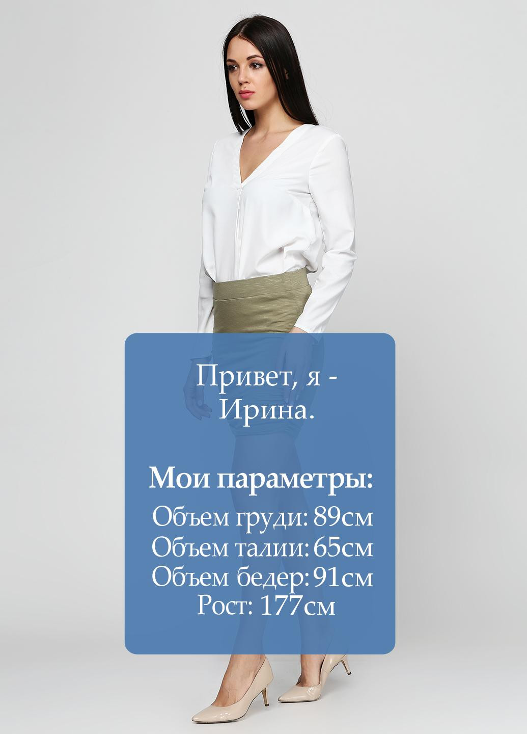 Оливковая кэжуал меланж юбка Vila мини