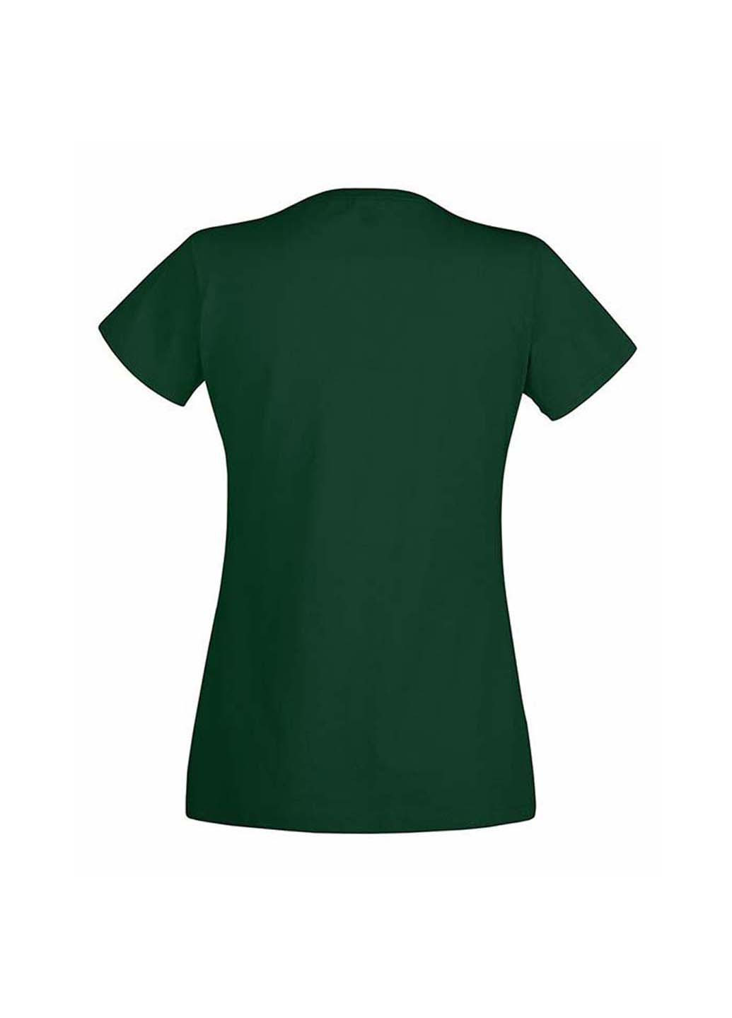 Темно-зеленая демисезон футболка Fruit of the Loom 061372038XXL