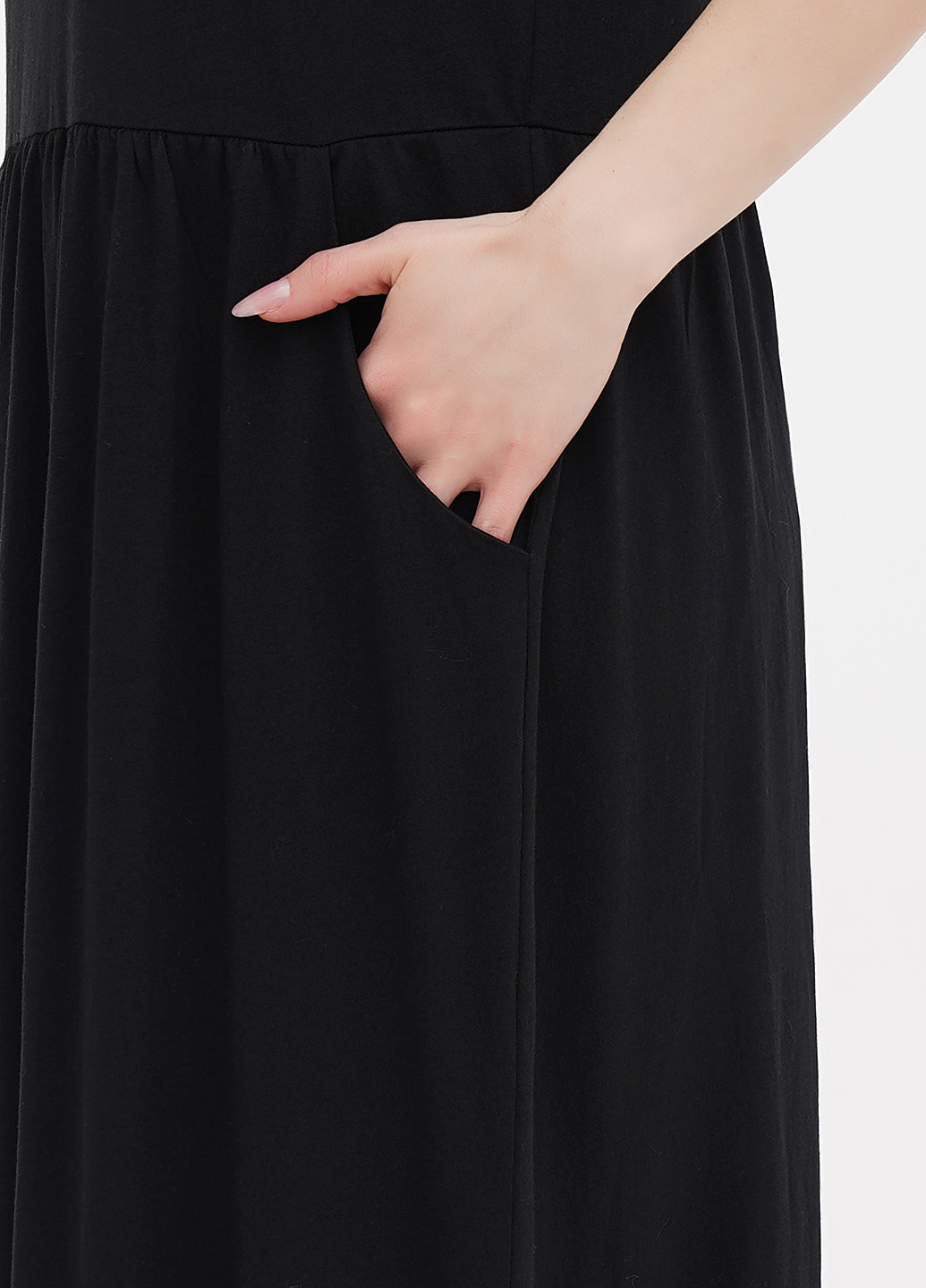 Чорна кежуал сукня кльош Garnet Hill однотонна