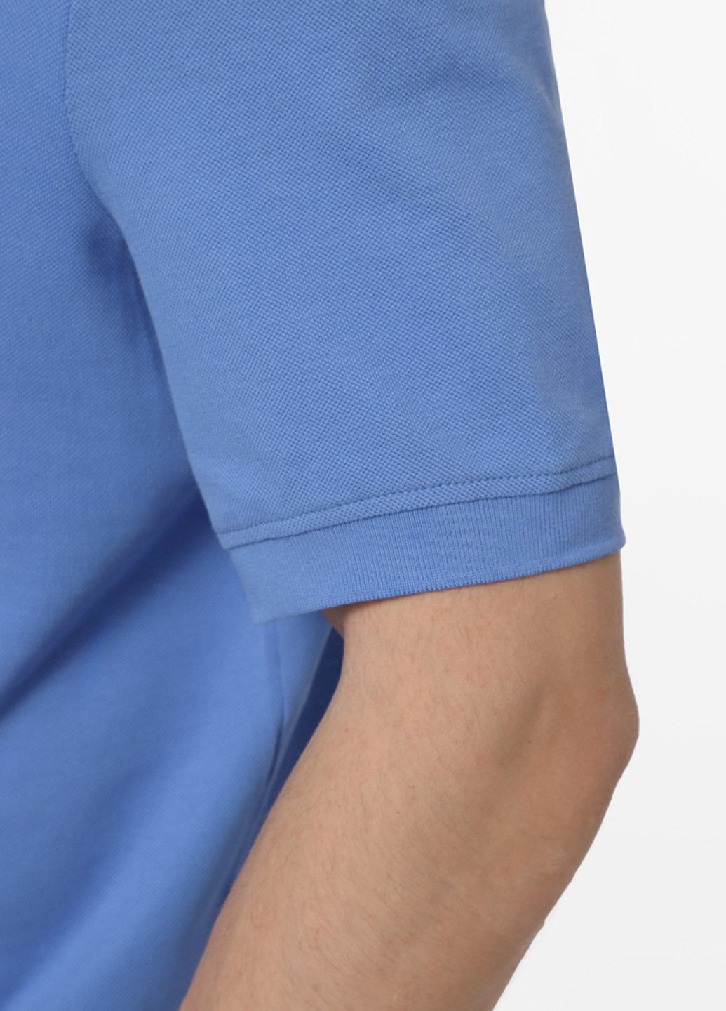 Голубой футболка-поло для мужчин Promin однотонная