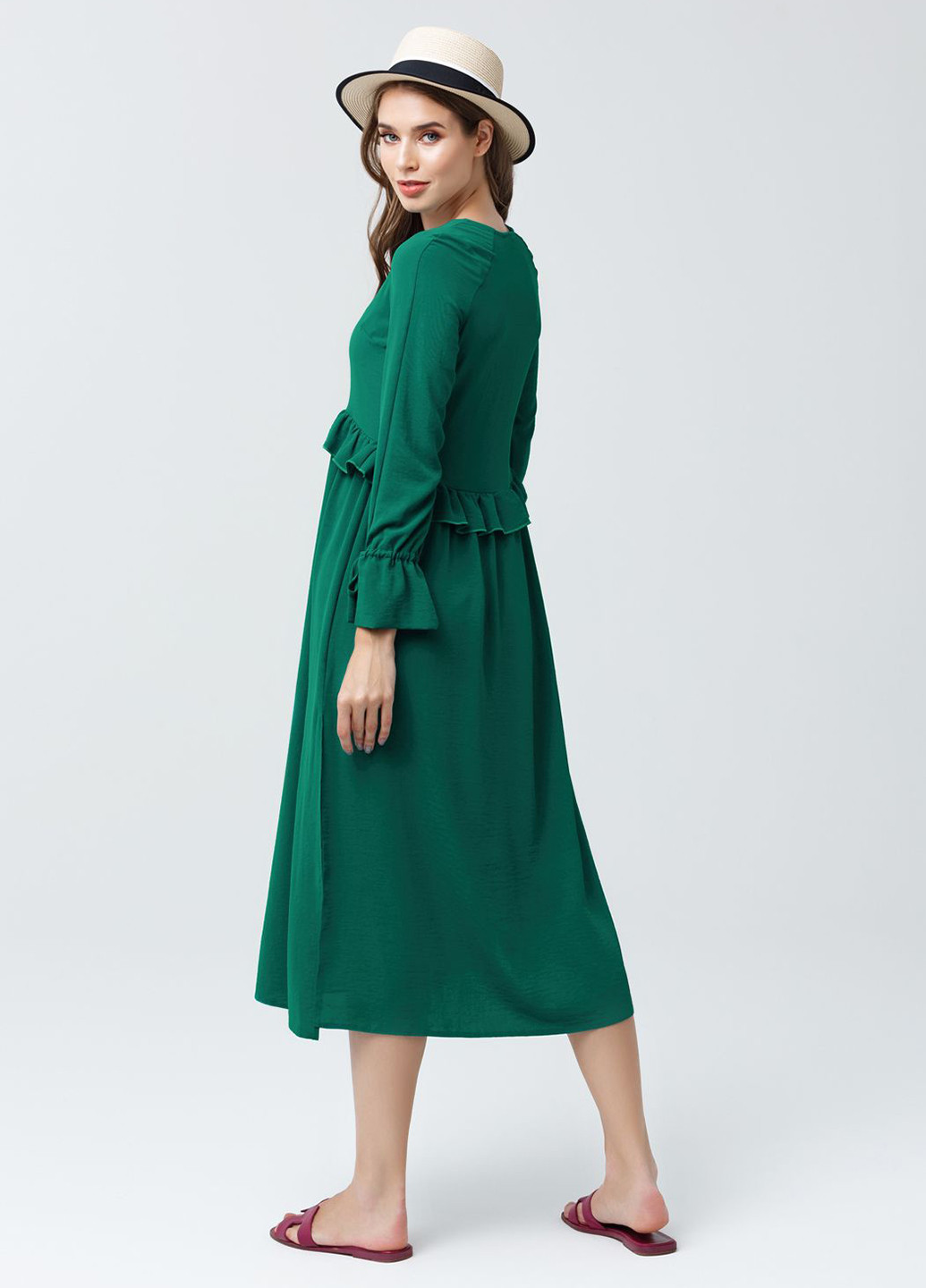 Зелена кежуал платье а-силует Evercode однотонна
