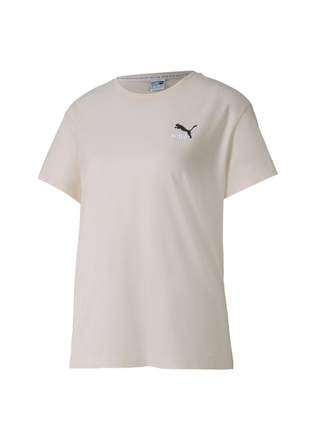 Фіолетова всесезон футболка classics embroidered short sleeve women's tee Puma