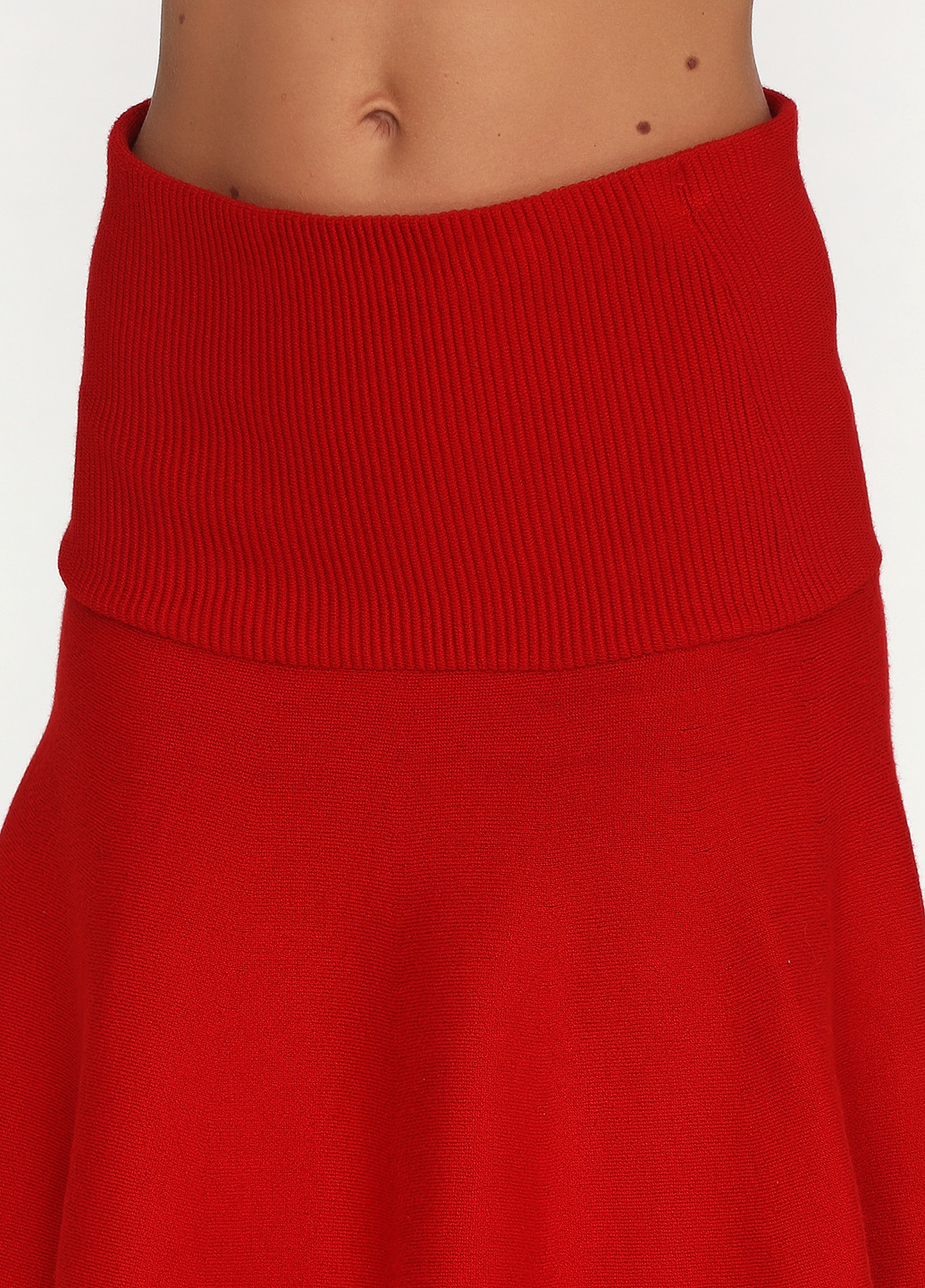 Красная кэжуал однотонная юбка Zara