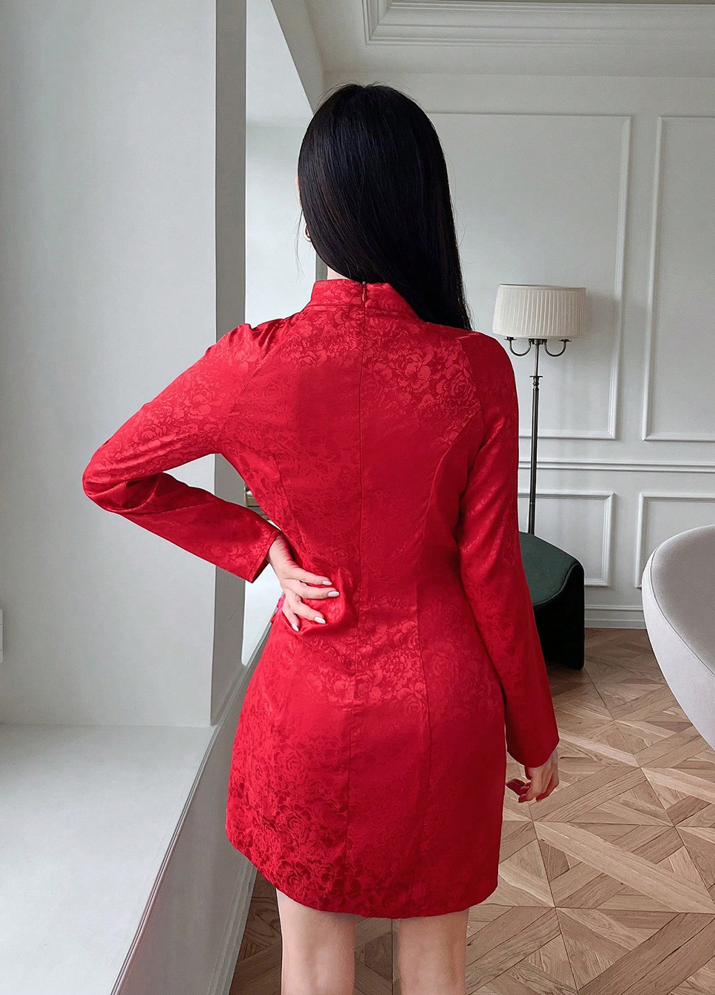 Червона кежуал сукня силуетна SHEIN з квітковим принтом