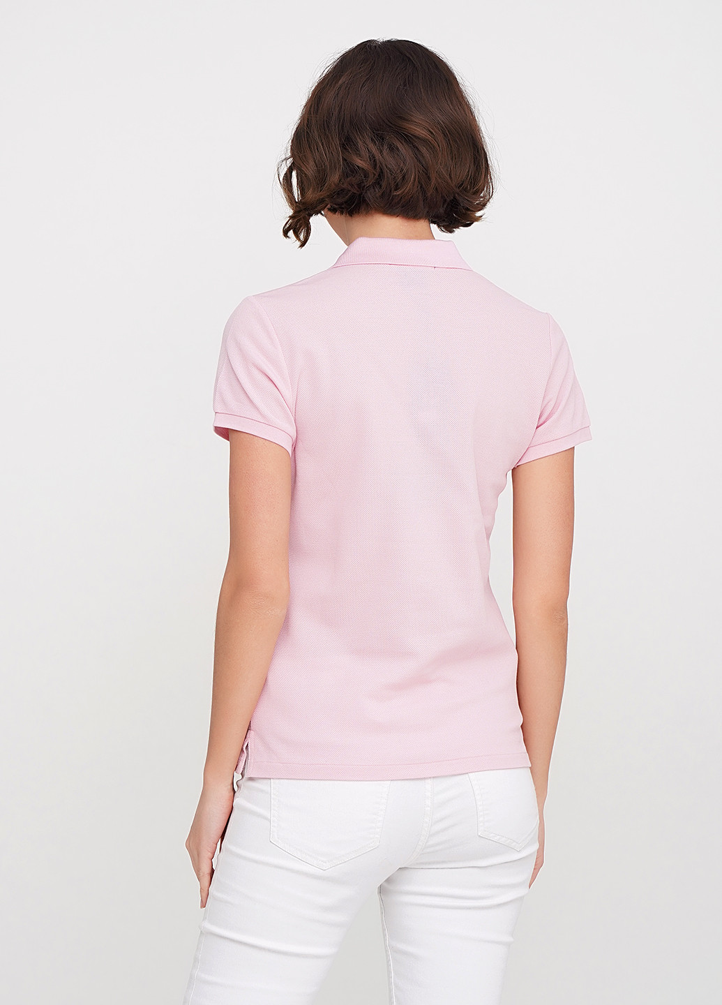 Бледно-розовая женская футболка-поло Ralph Lauren с логотипом