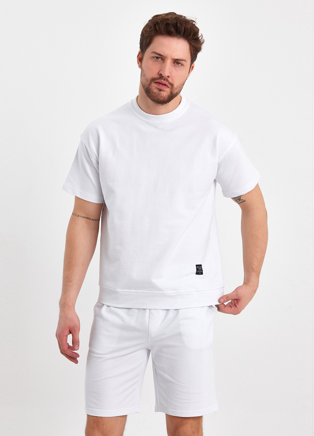 Білий літній комплект (футболка, шорти) Trend Collection