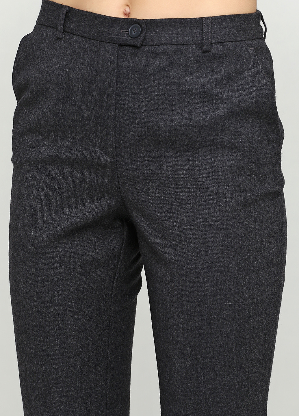 Темно-серые кэжуал демисезонные прямые брюки BRANDTEX CLASSIC