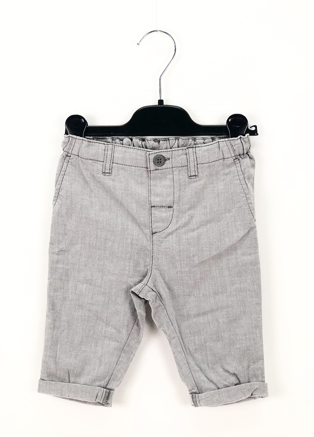 Штани H&M меланжі сірі джинсові бавовна