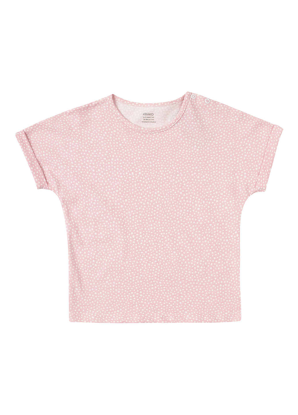 Розовая летняя футболка KRAKO