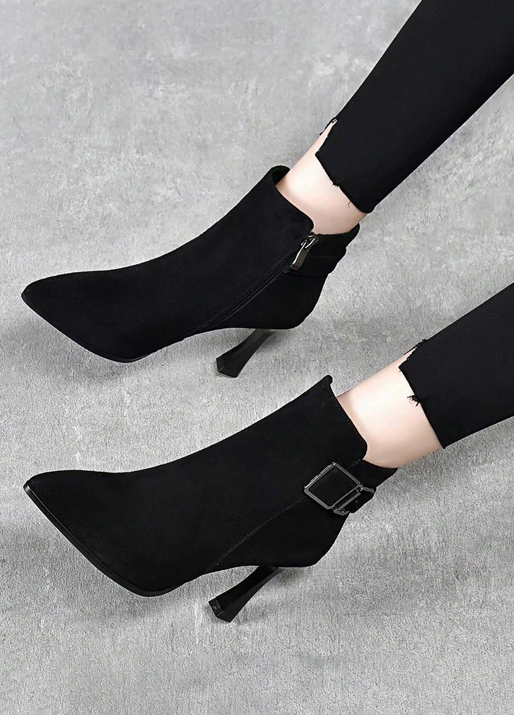 Черные демисезонная ботильоны SHEIN