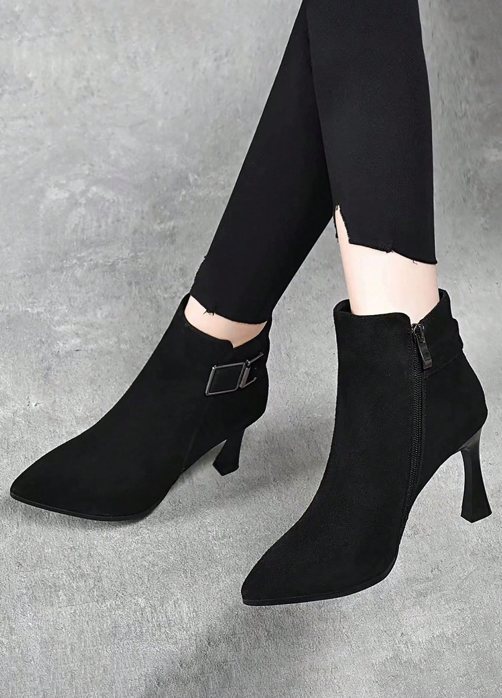 Черные демисезонная ботильоны SHEIN